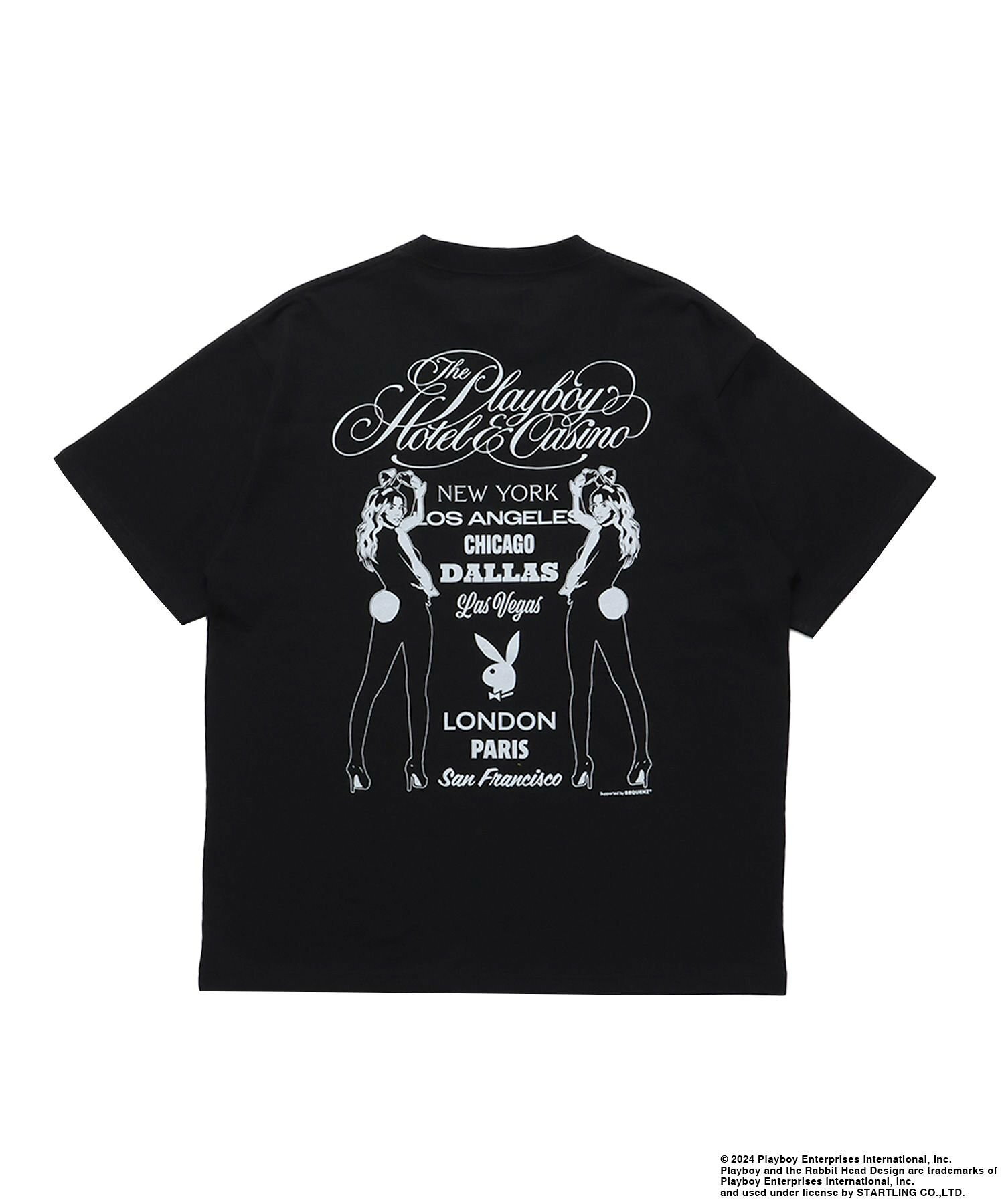 【SEQUENZ】PBHC TOUR S/S TEE / プレイボーイ 半袖Tシャツ バックプリント フロント ブランドロゴ バニー ガール